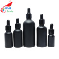 custom essential oil glass bottle 30ml 50ml 100ml black glass dropper bottle  GB-16S